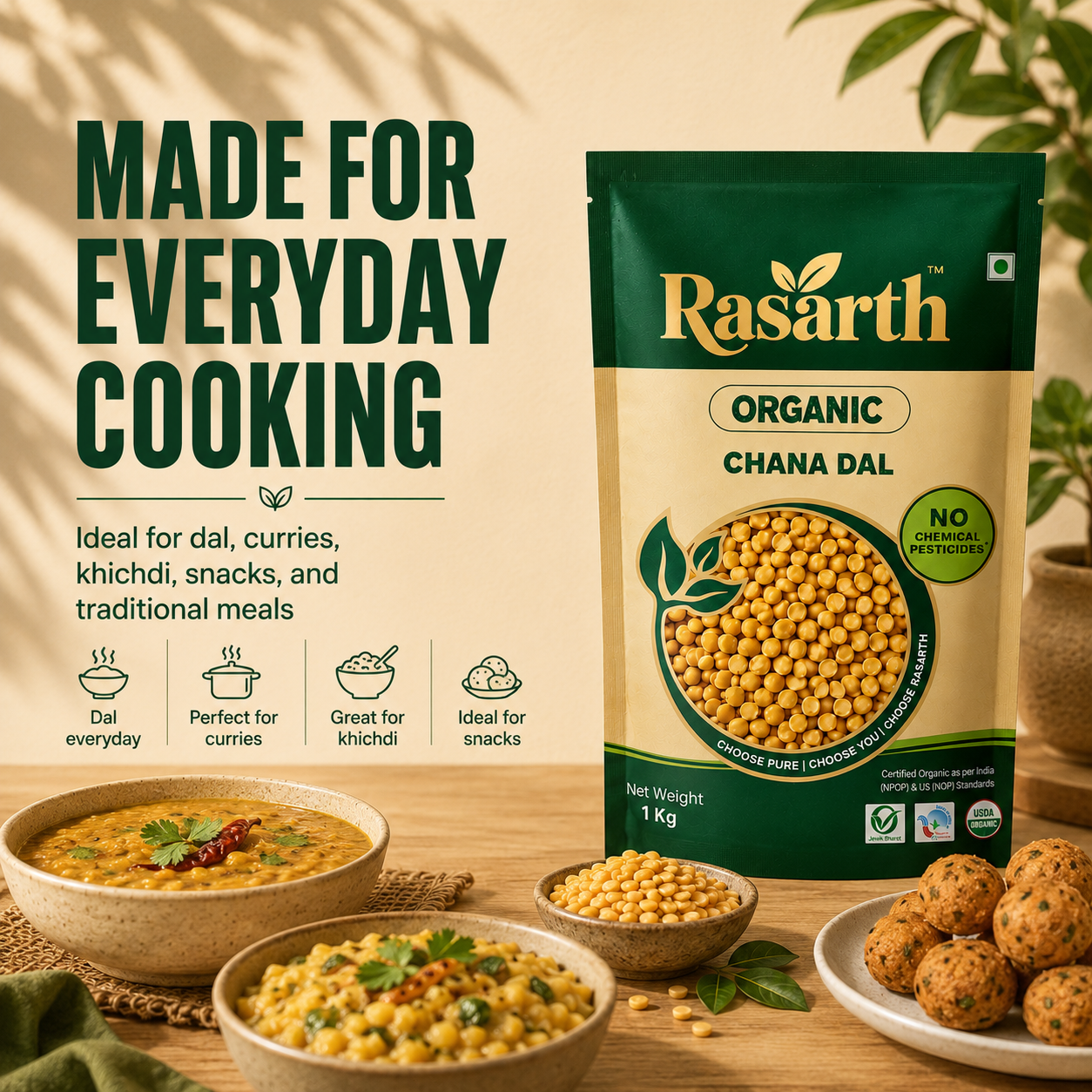 Rasarth Organic Chana Dal (Can)