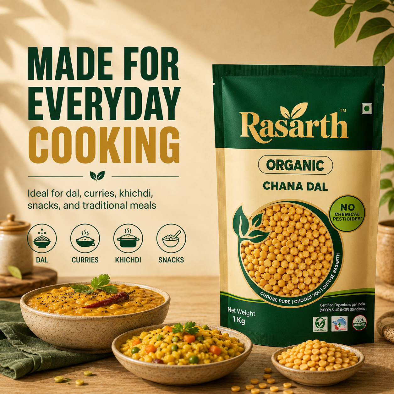 Rasarth Organic Chana Dal (Can)