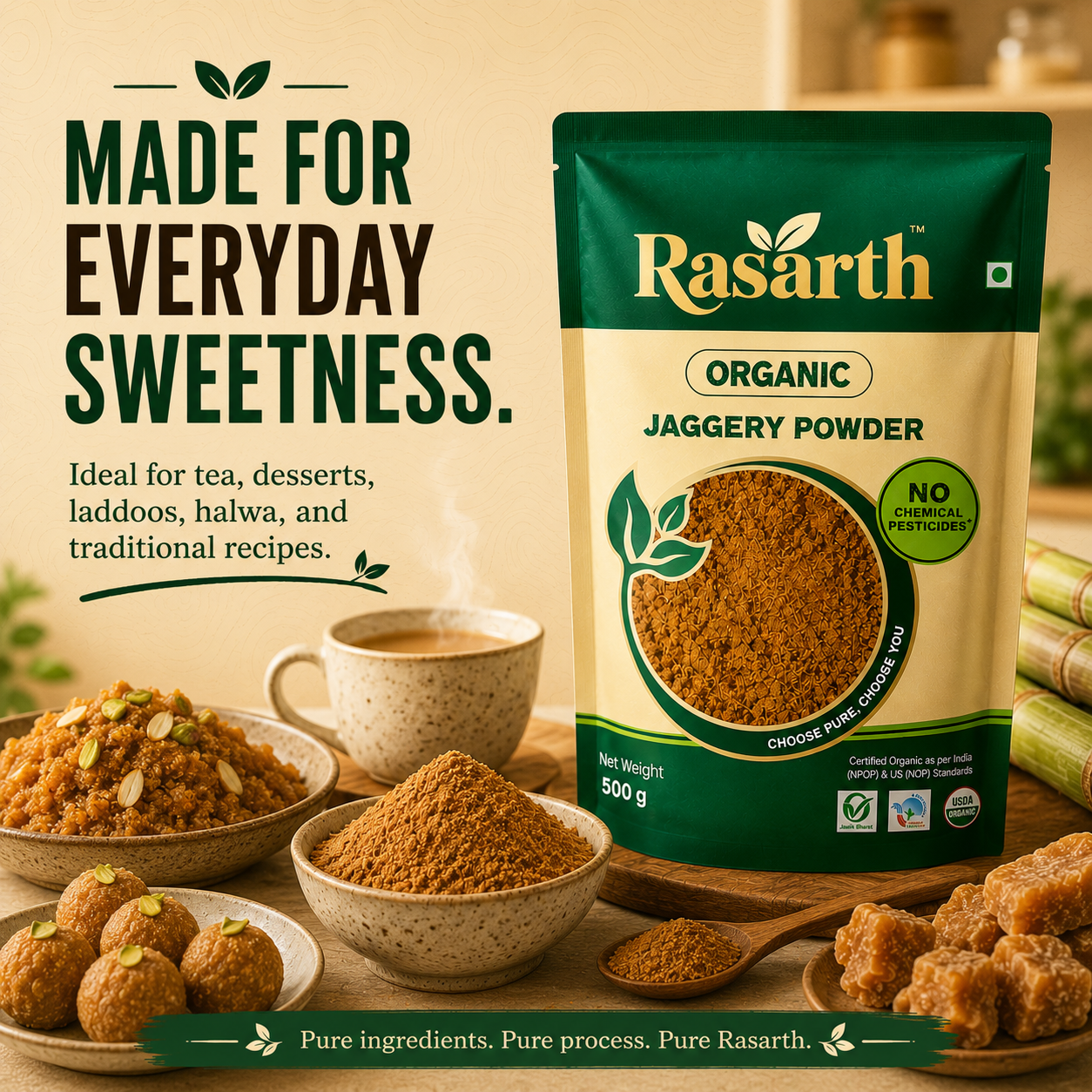 Organic Jaggery Powder