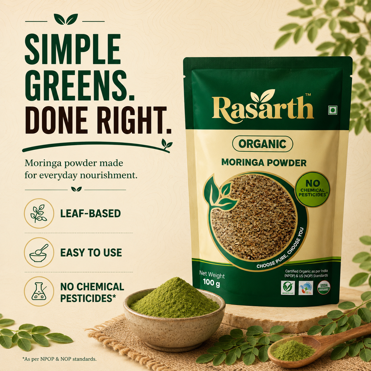 Organic Moringa powder
