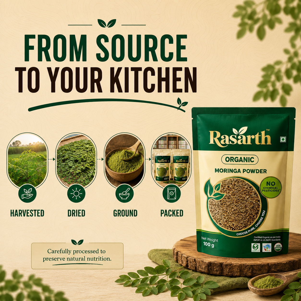 Organic Moringa powder