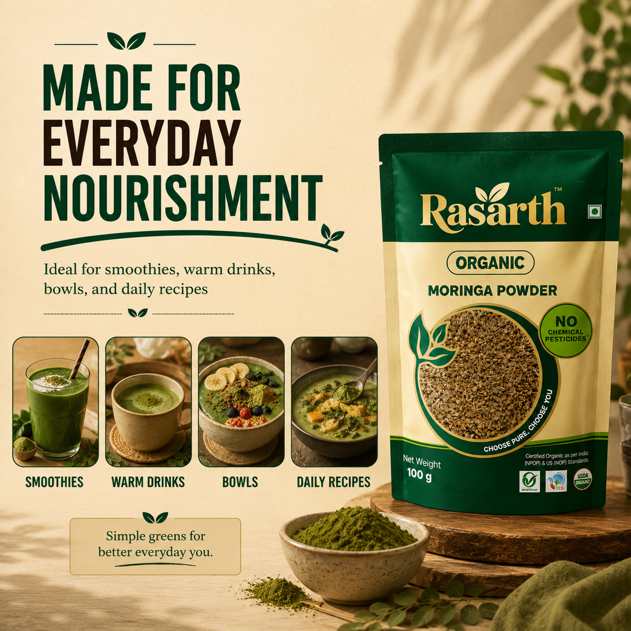 Organic Moringa powder