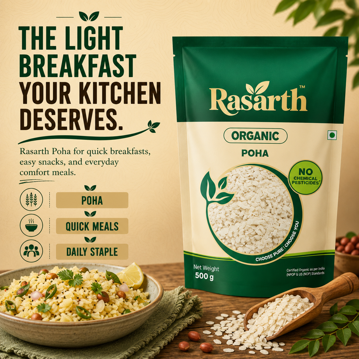Organic Poha/ Flattened Rice