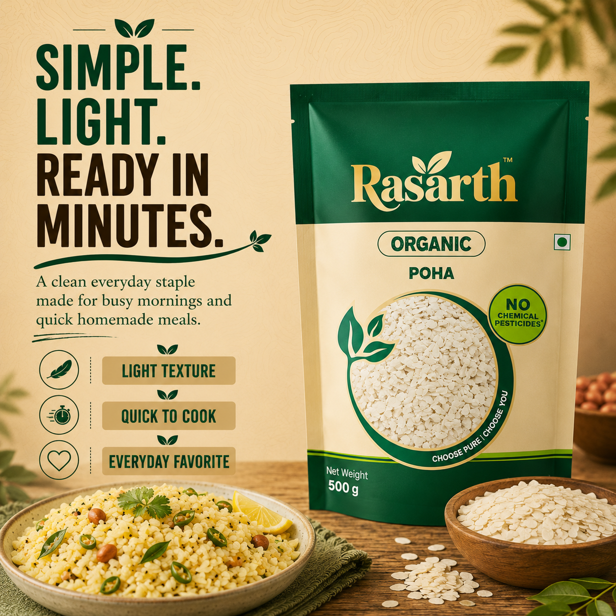 Organic Poha/ Flattened Rice