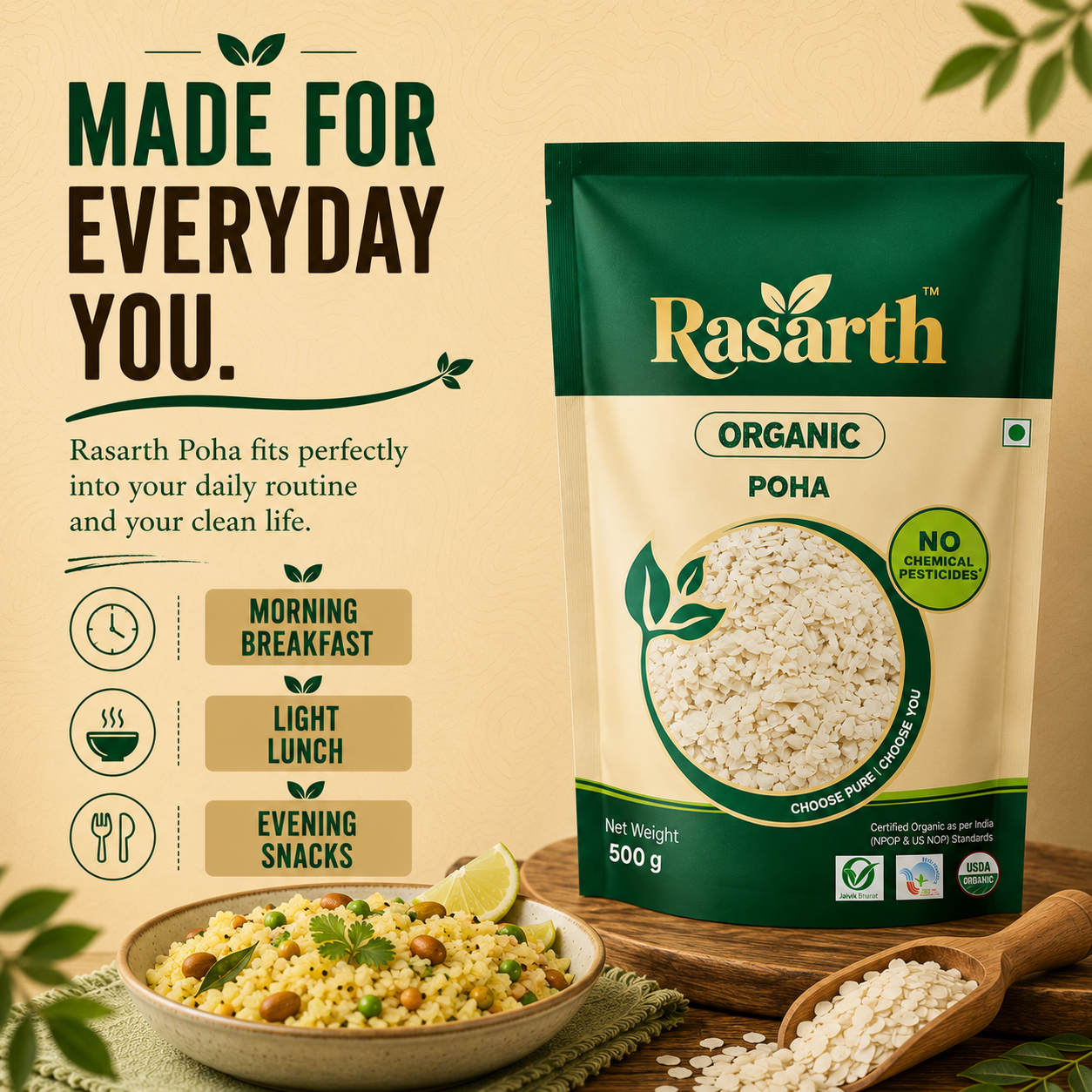 Organic Poha/ Flattened Rice