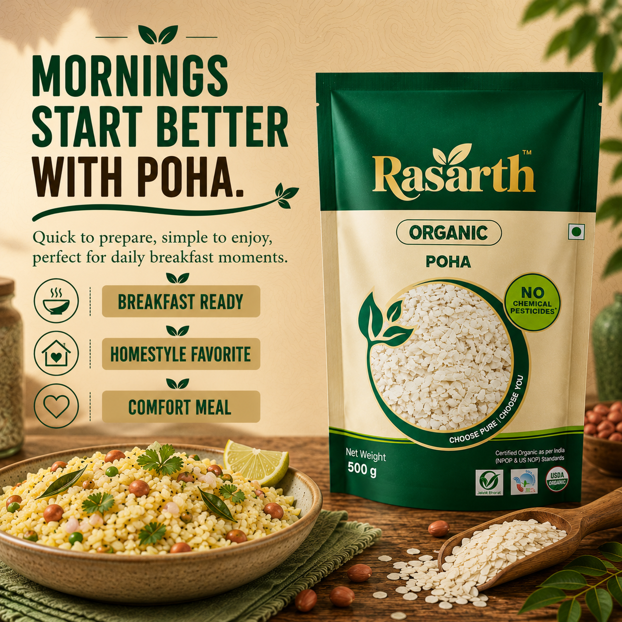 Organic Poha/ Flattened Rice