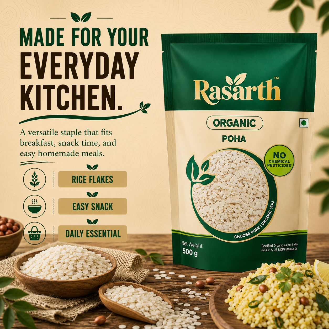 Organic Poha/ Flattened Rice