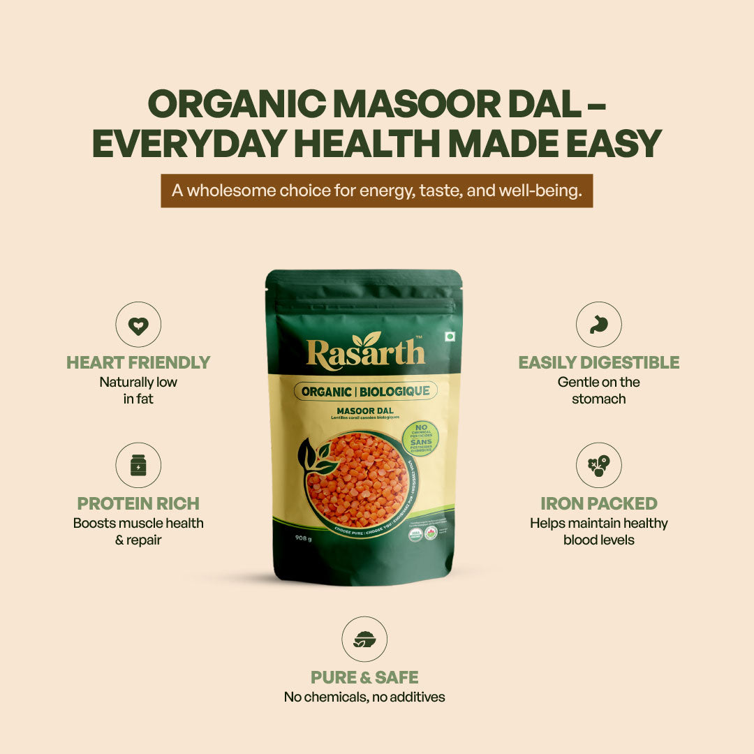 Rasarth Organic Masoor Dal