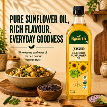 Organic Cold Pressed Sunflower oil