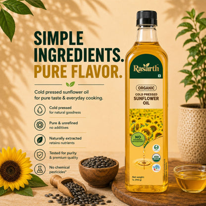 Organic Cold Pressed Sunflower oil