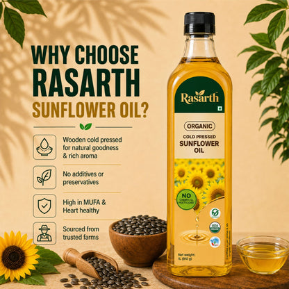 Organic Cold Pressed Sunflower oil