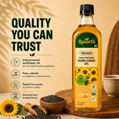 Organic Cold Pressed Sunflower oil