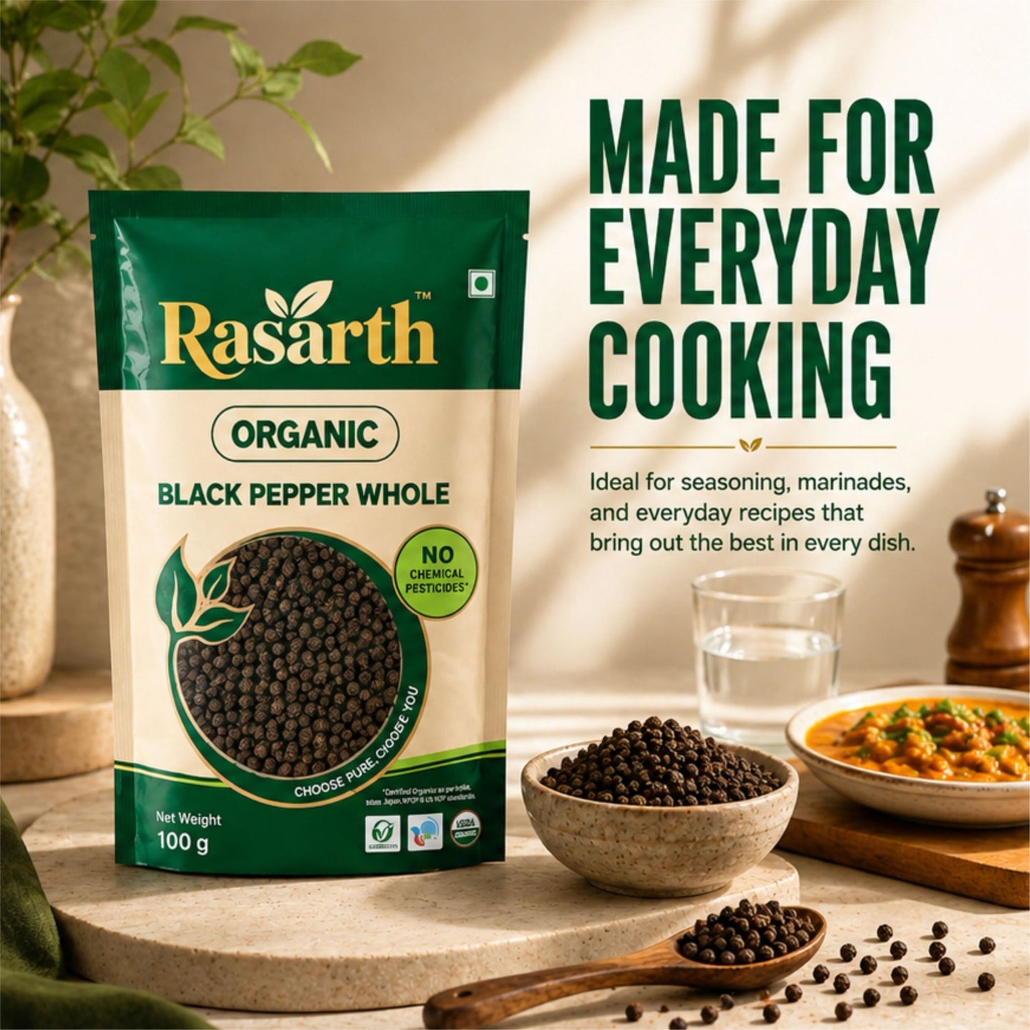 Organic Black Pepper (Whole)